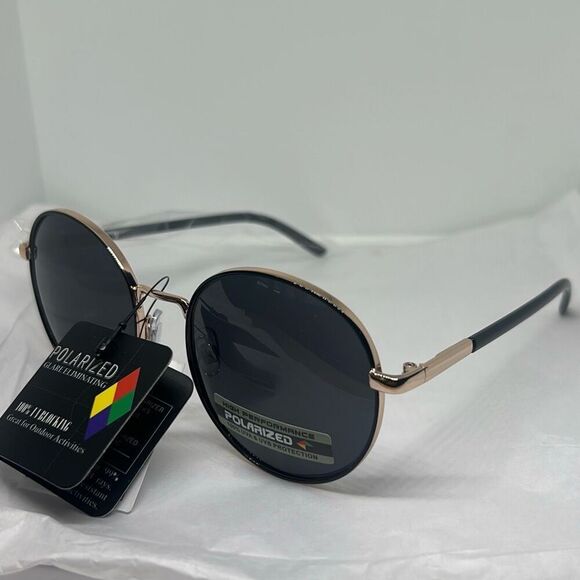 Giselle Polarized Round Sunglasses – Vintage Inspired UV Protection - Picture 1 of 3
